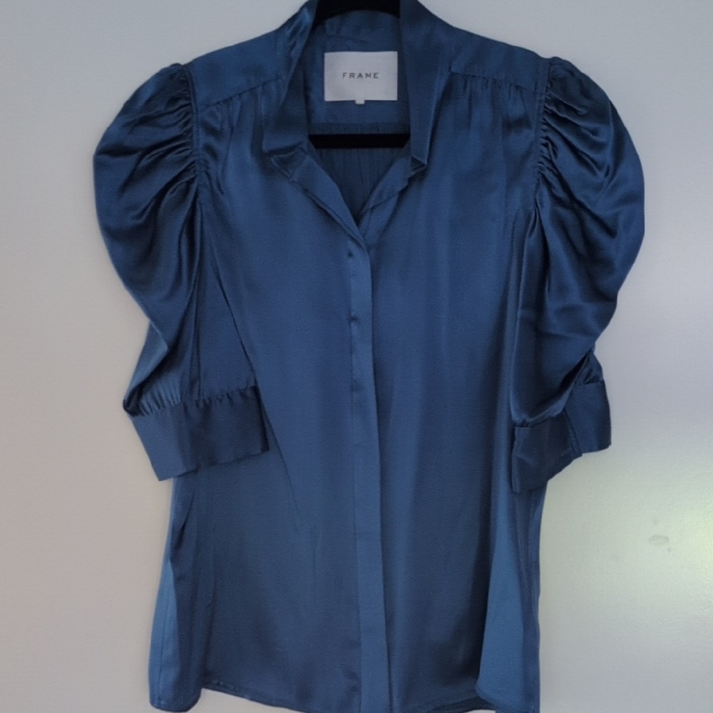 Frame Denim Women's Deep Blue Blouse